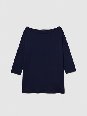 T-shirt con scollo a barca