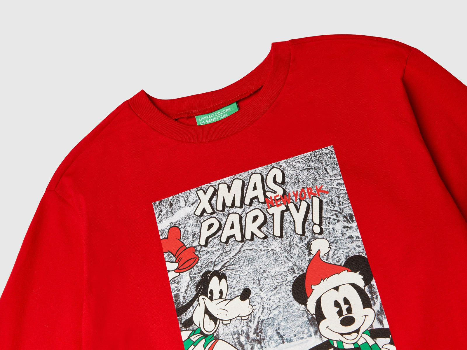 Maglietta Mickey & Friends natalizia da bambino rosso 3 | Benetton Outlet