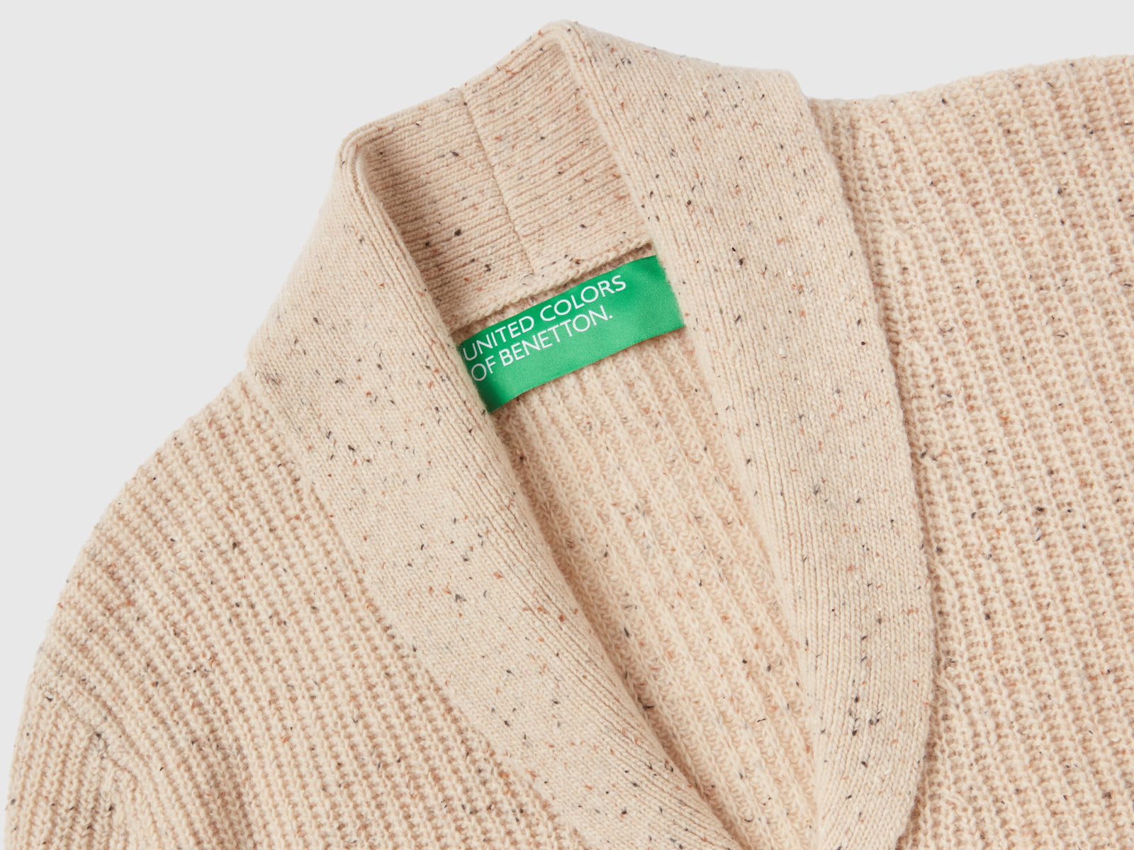 Cardigan in misto lana con tasche da uomo beige 3 | Benetton Outlet