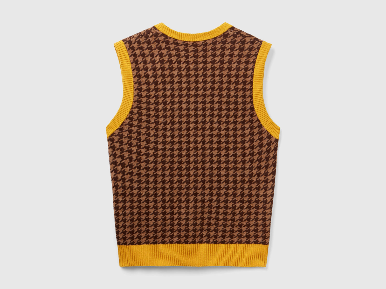 Gilet pied de poule in misto cashmere da uomo multi-color 2 | Benetton Outlet