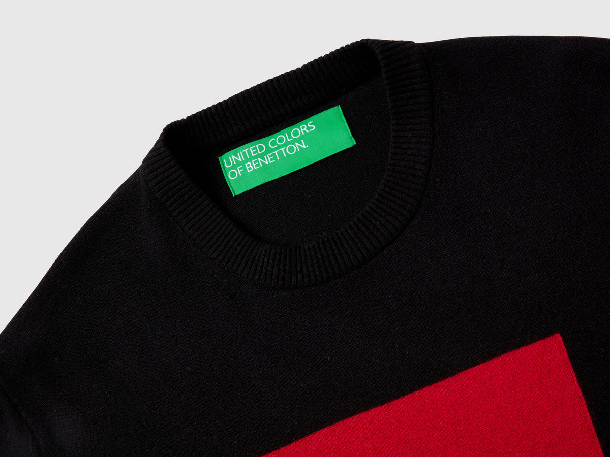 Maglione con intarsio