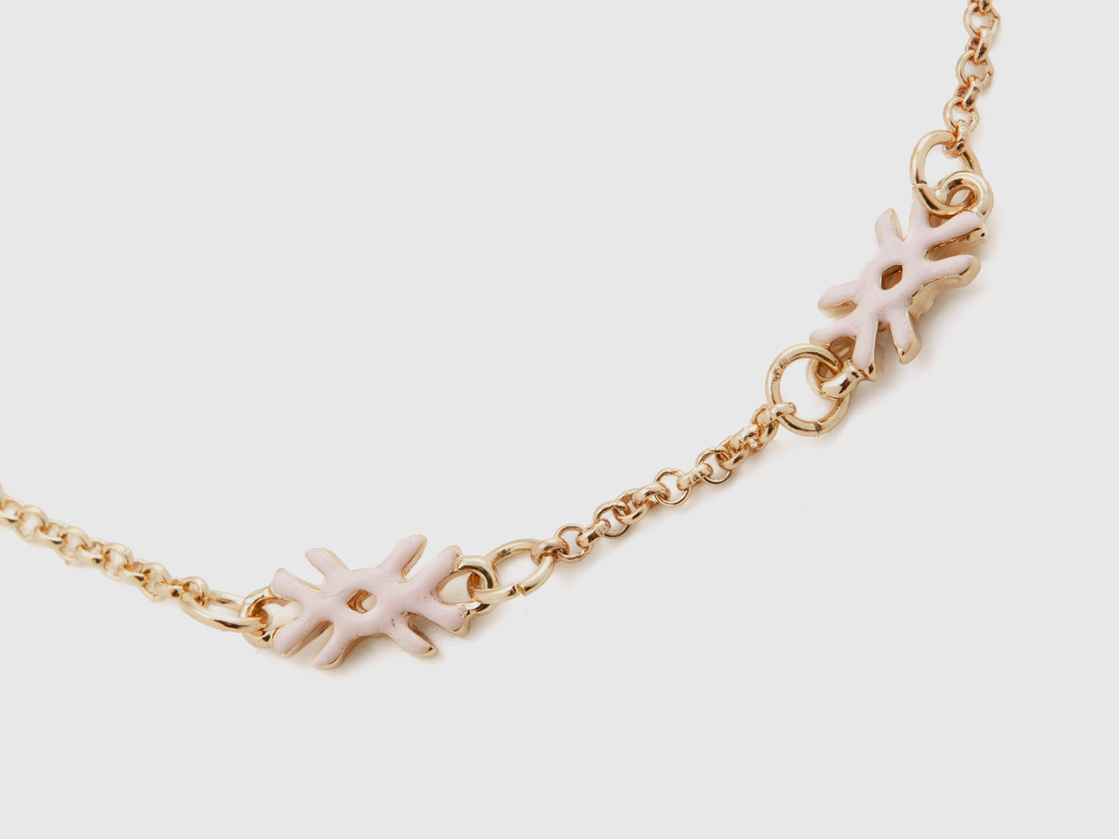 Bracciale con loghi rosa chiaro da donna rosa tenue 2 | Benetton Outlet