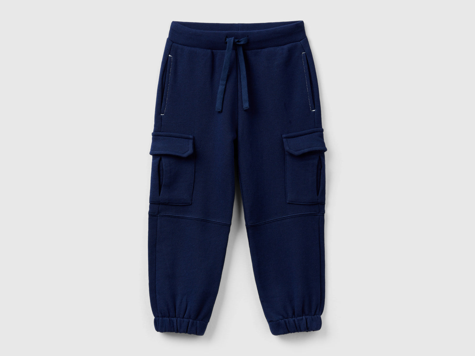 Pantaloni cargo in felpa da bimbo blu scuro | Benetton Outlet
