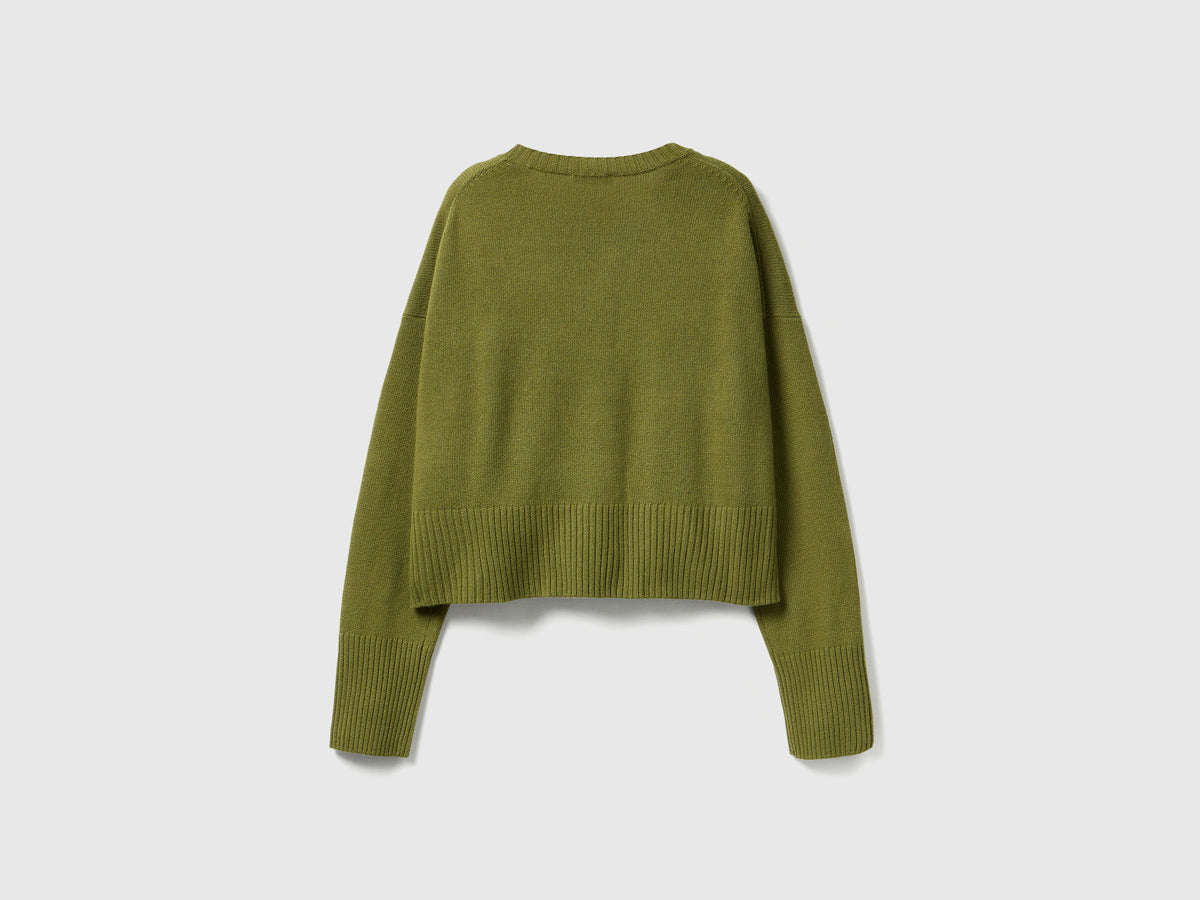 Maglione in misto lana e viscosa