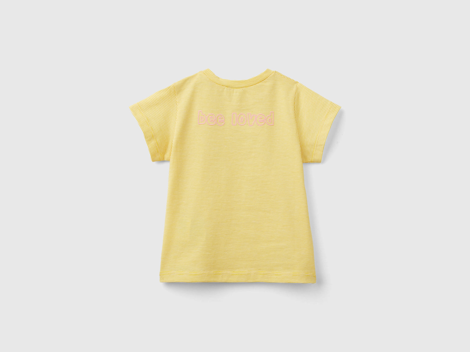 Maglietta con stampa davanti e dietro da neonato giallo 2 | Benetton Outlet