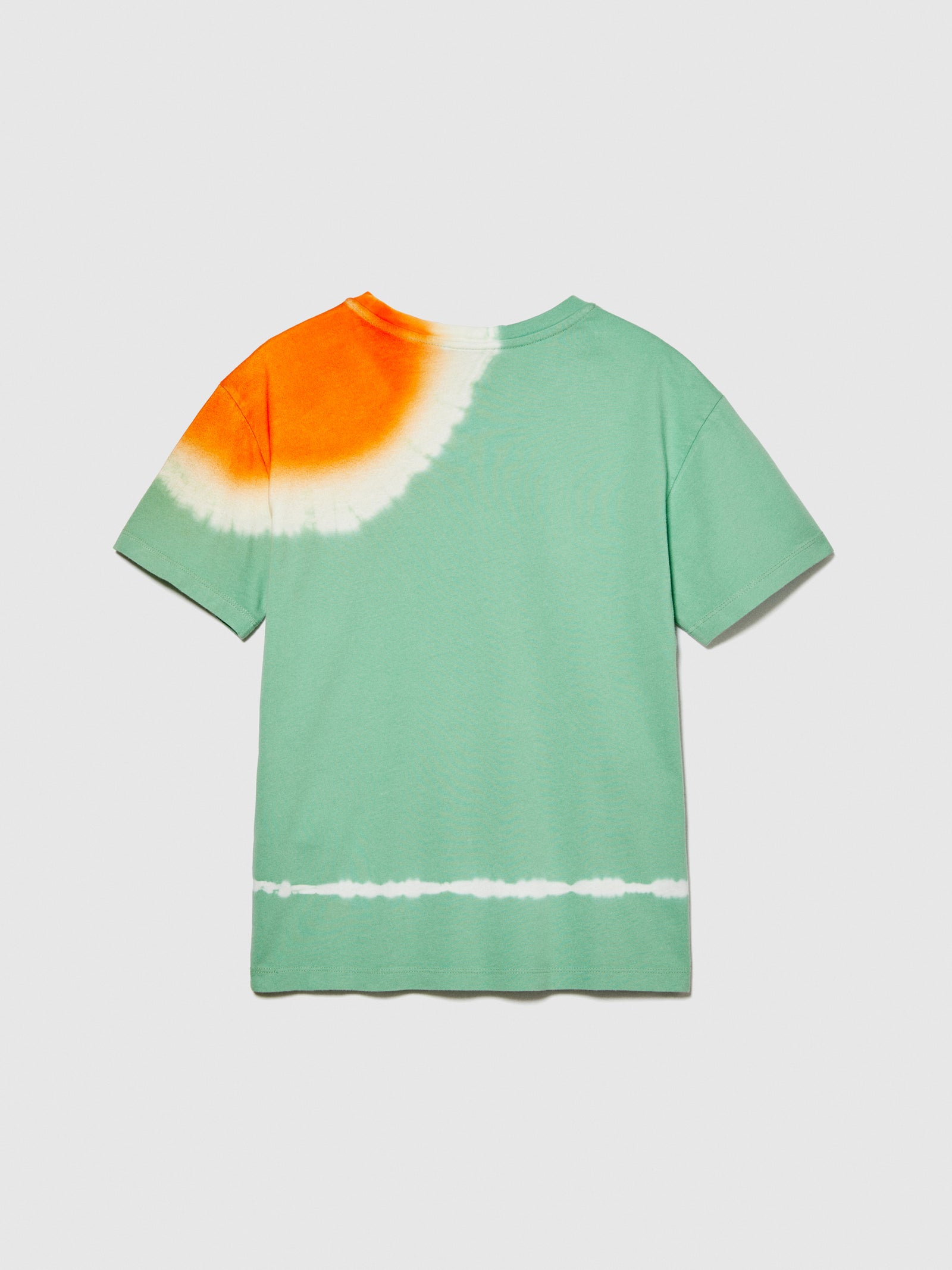 T-shirt tie-dye con stampa da bambino verde 2 | Sisley young Outlet