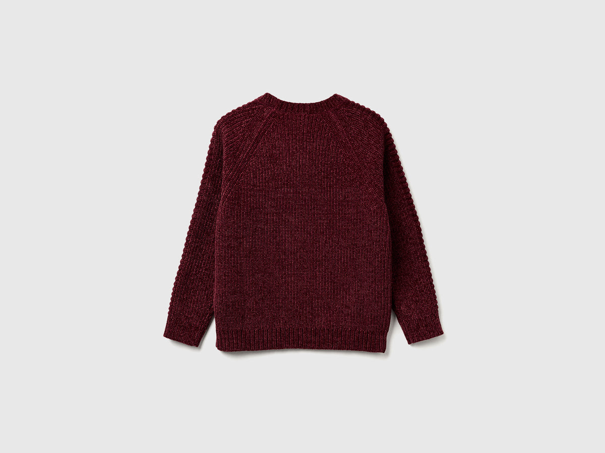 Maglia girocollo in ciniglia