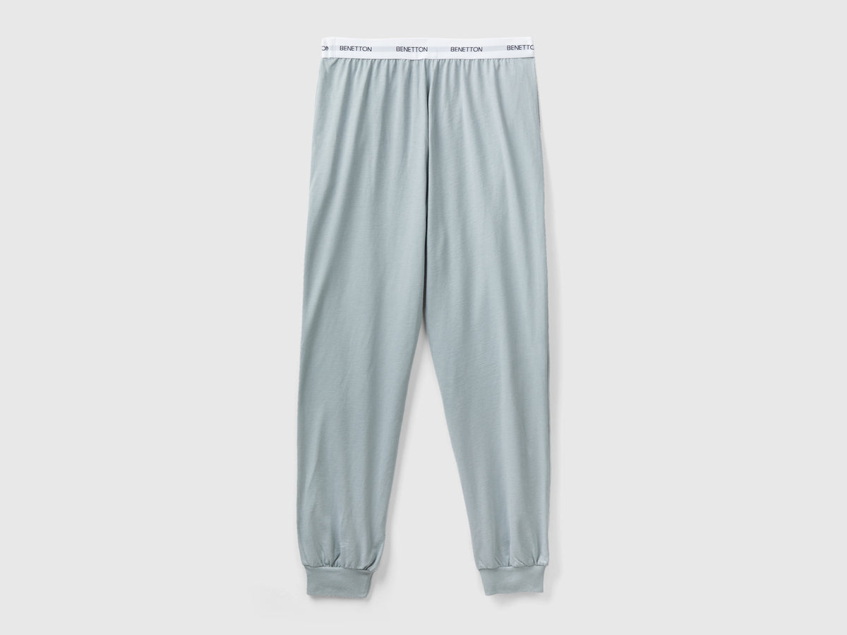 Pantaloni con elastico logato