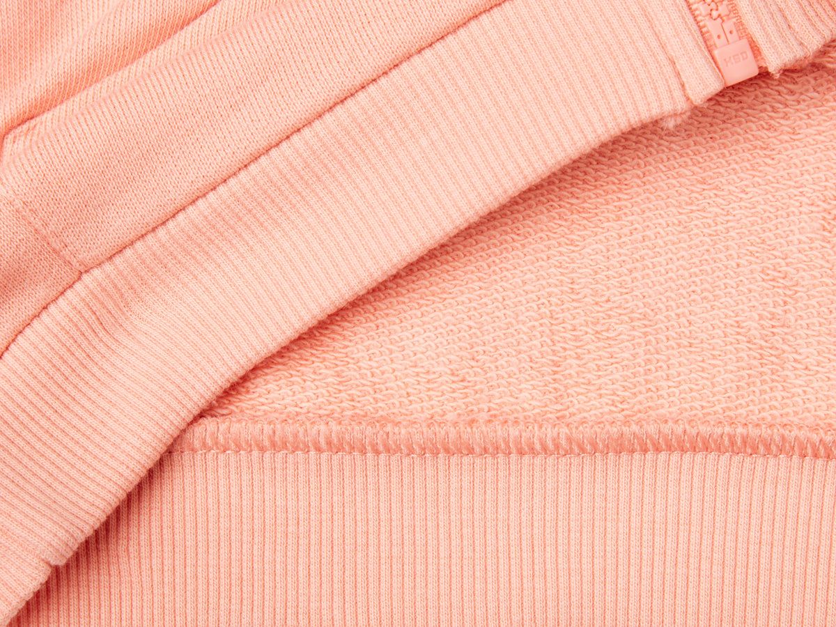 Felpa con zip in cotone bio