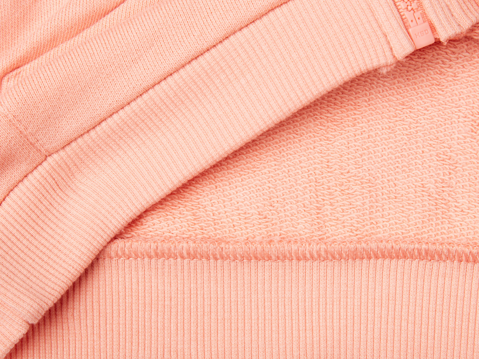 Felpa con zip in cotone bio da bimba pesca 3 | Benetton Outlet