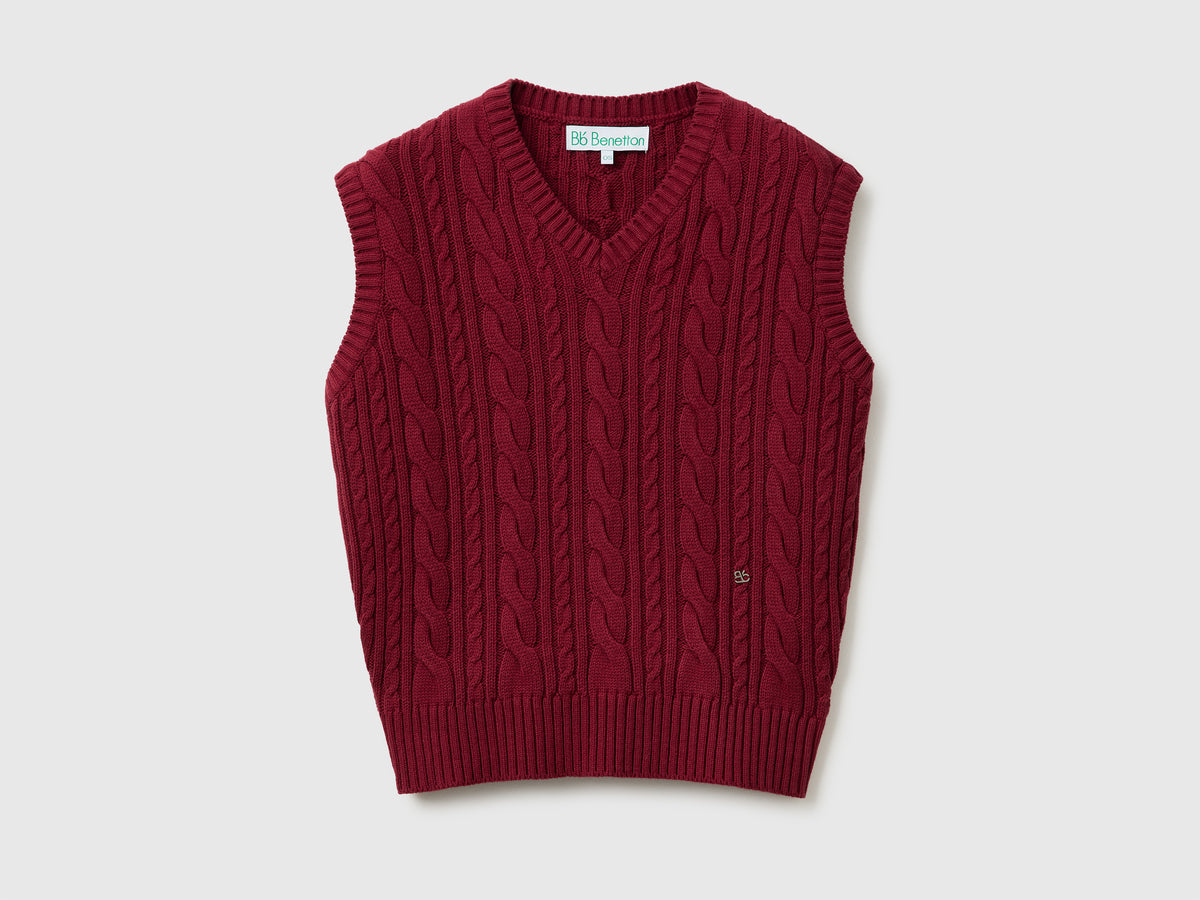 Gilet con trecce
