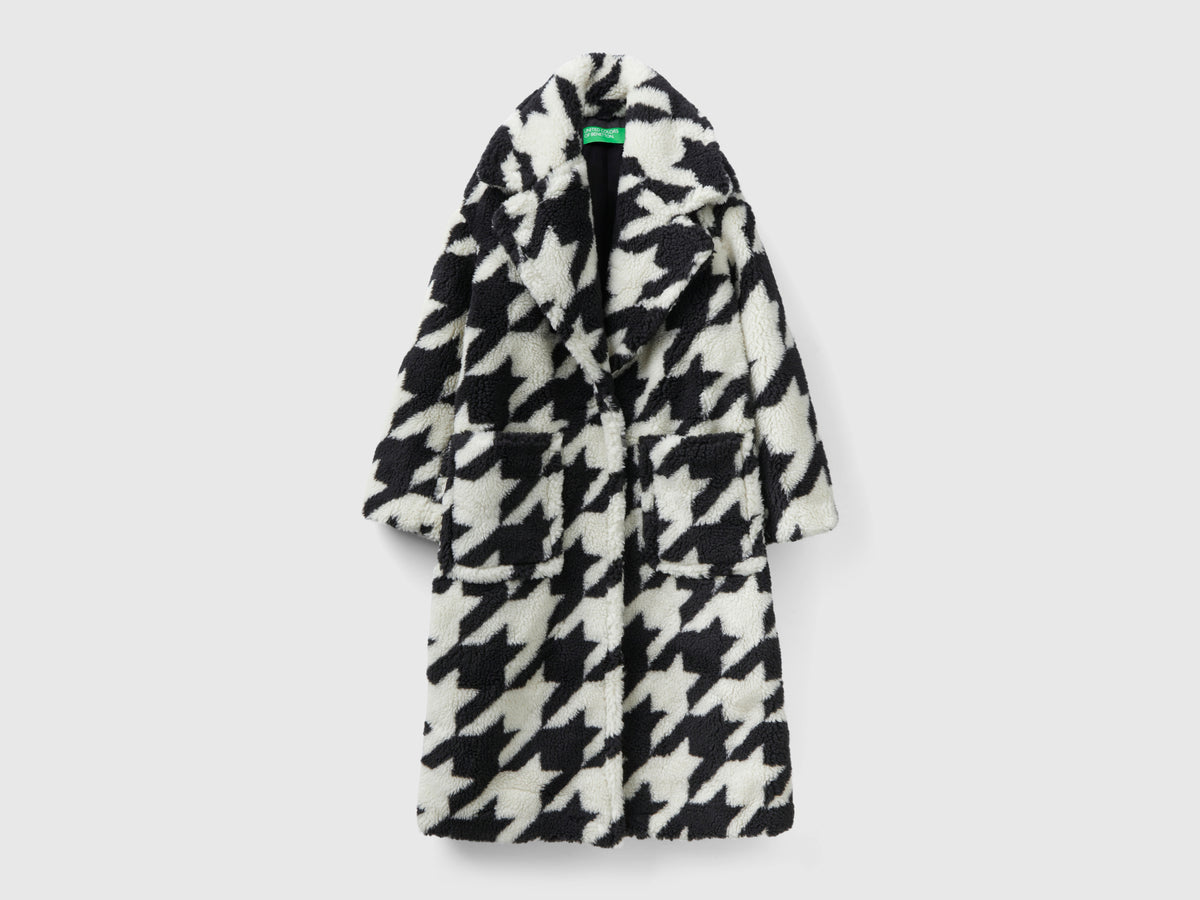 Cappotto teddy pied de poule