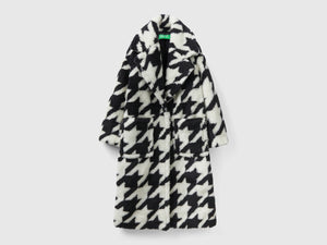 Cappotto teddy pied de poule