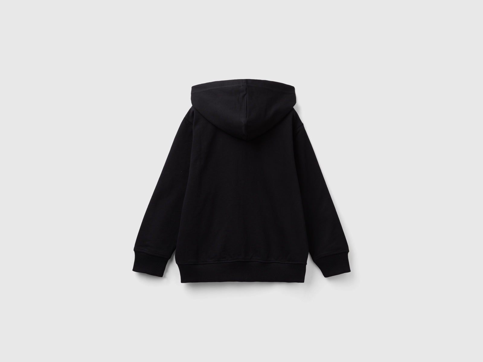 Felpa con zip e cappuccio da bambino nero 2 | Benetton Outlet