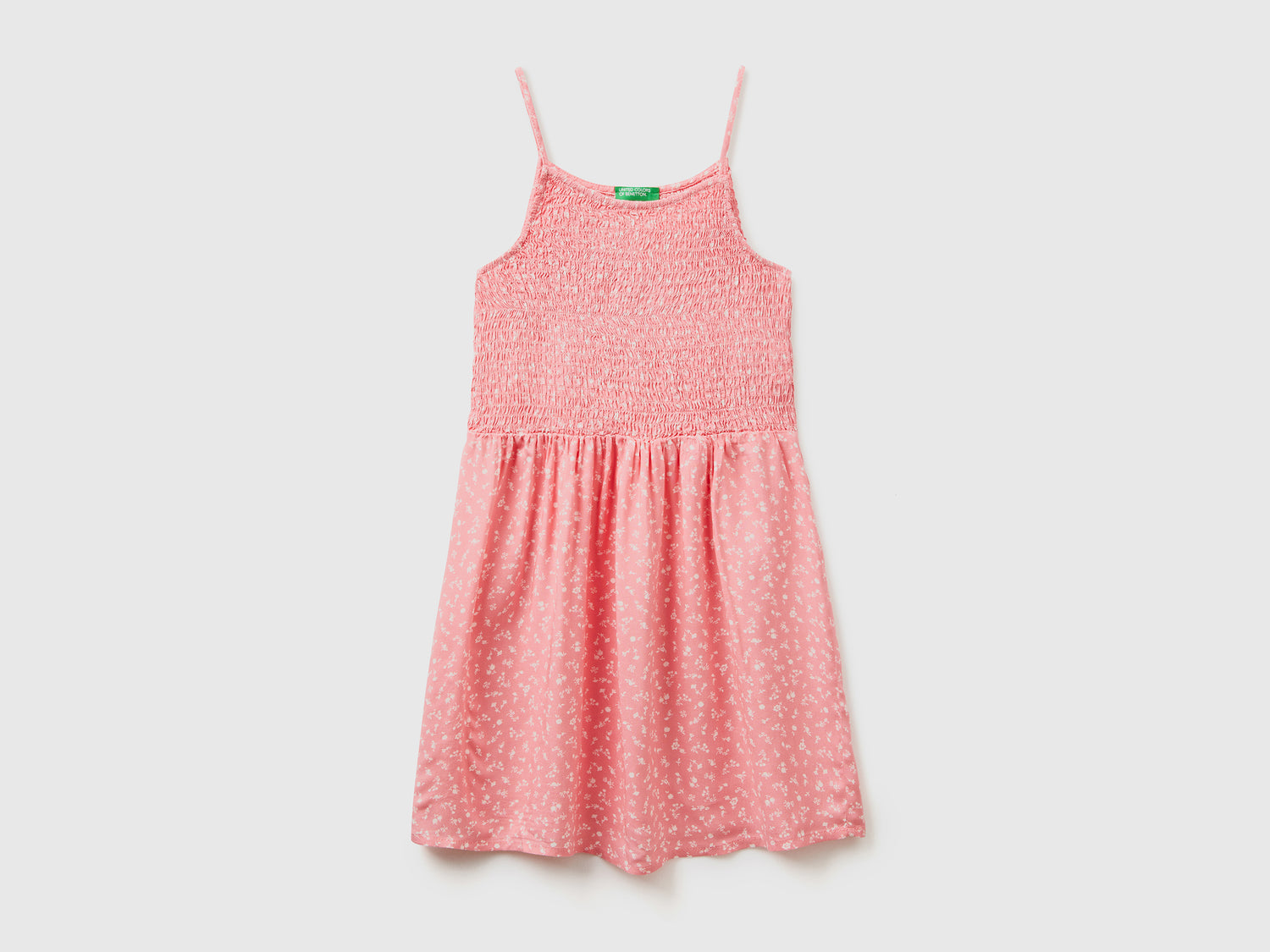 Vestito morbido e leggero in pura viscosa da bambina rosa | Benetton Outlet