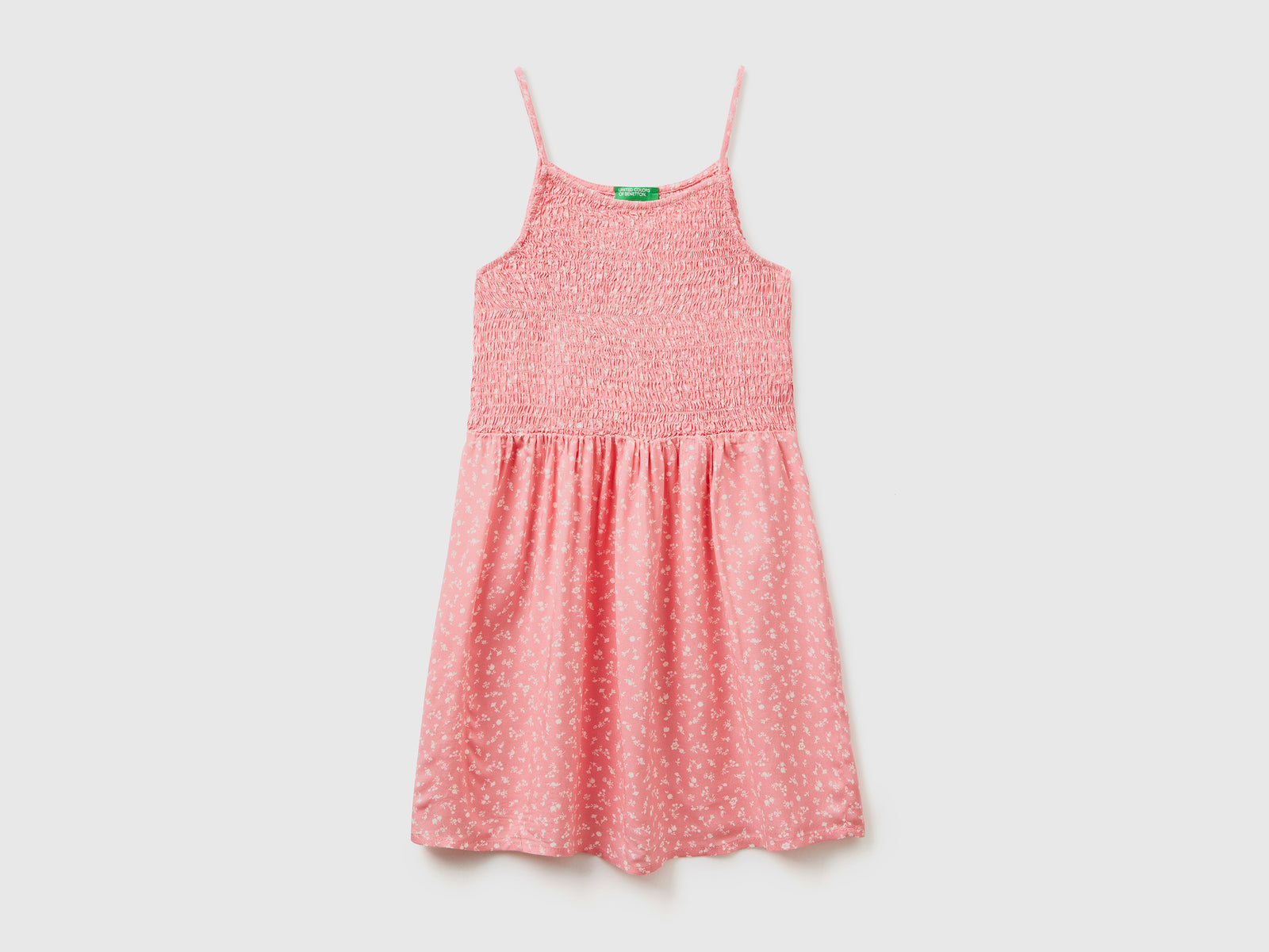 Vestito morbido e leggero in pura viscosa da bambina rosa | Benetton Outlet