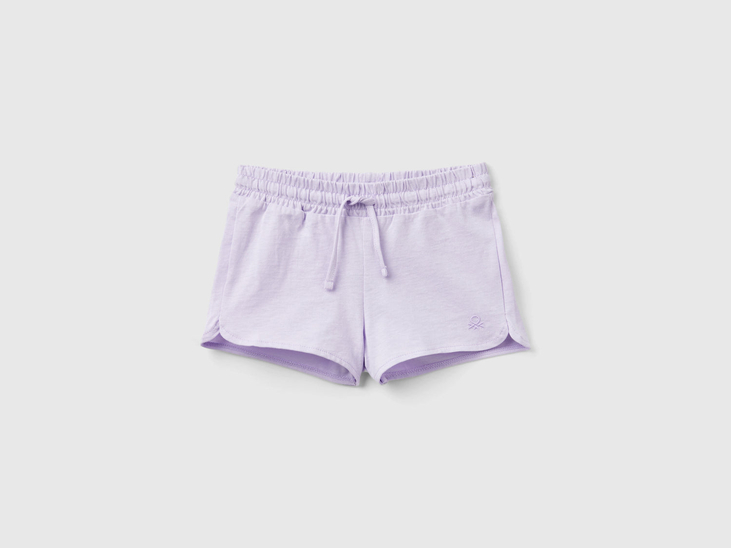 Shorts con coulisse in cotone bio da bimba lilla | Benetton Outlet