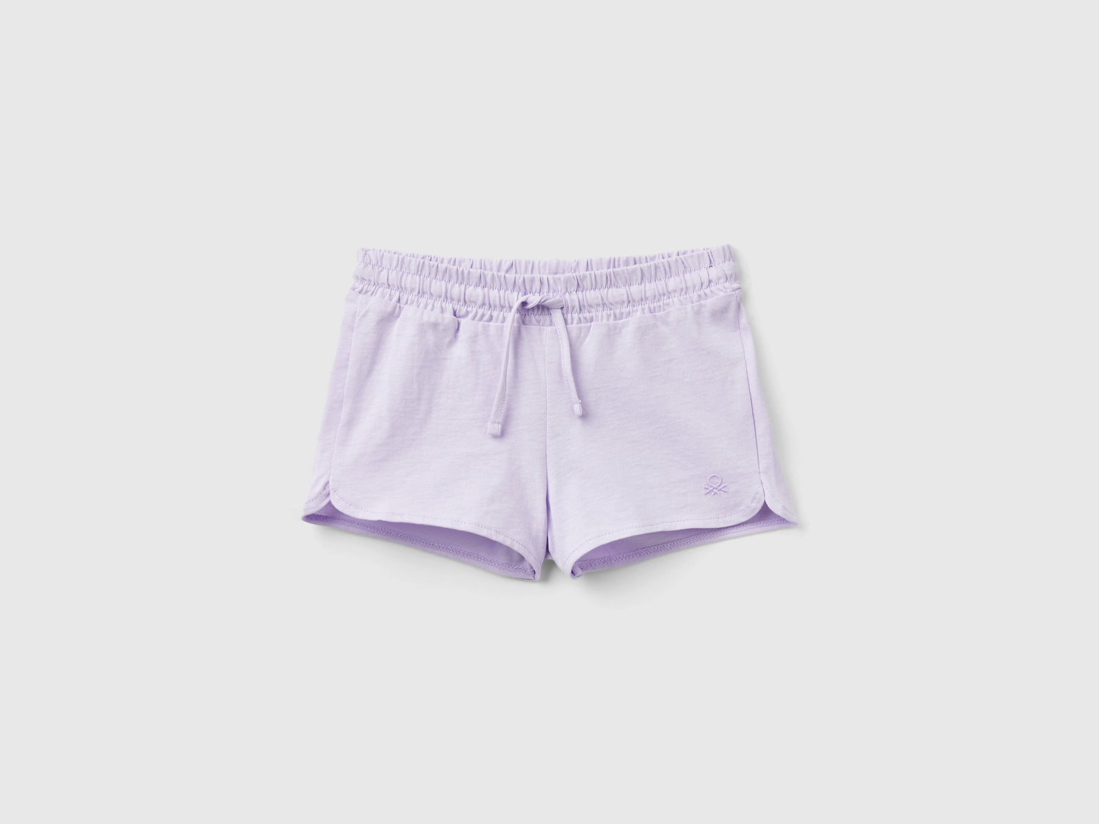 Shorts con coulisse in cotone bio da bimba lilla | Benetton Outlet