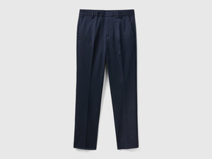 Chino effetto gessato slim fit