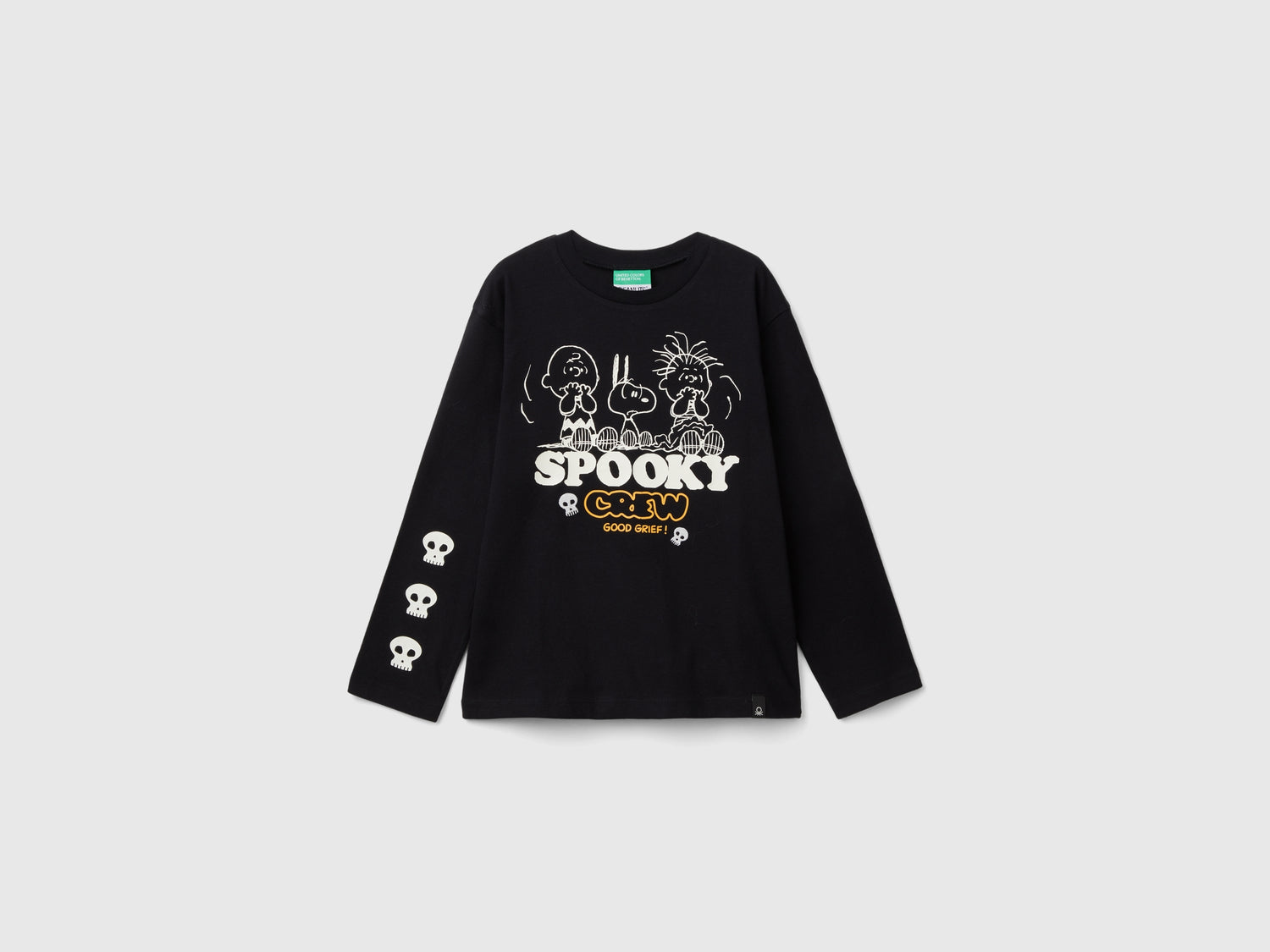 T-shirt ©Peanuts con stampa luminescente da bambino nero | Benetton Outlet
