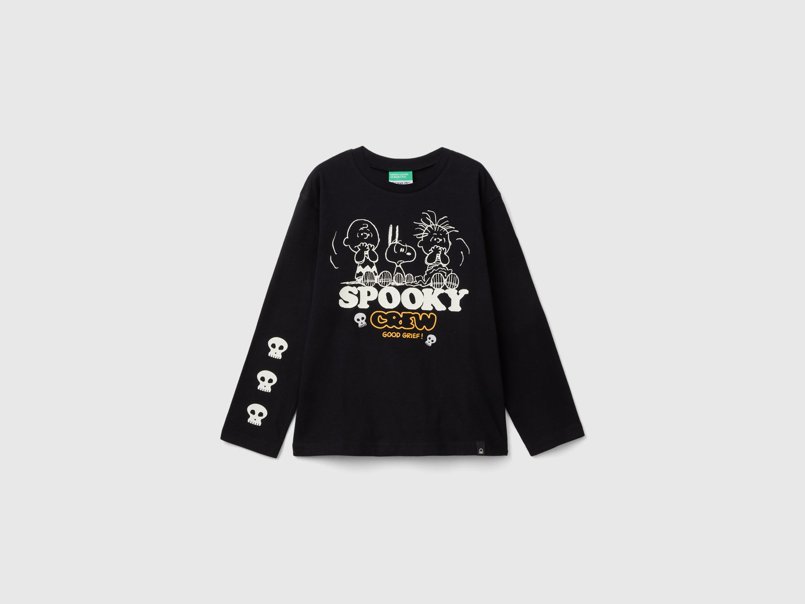 T-shirt ©Peanuts con stampa luminescente da bambino nero | Benetton Outlet