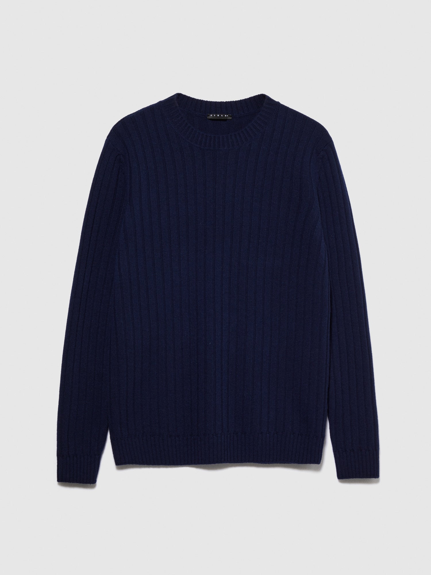 Maglia 100% lana vergine da uomo blu scuro | Sisley Outlet