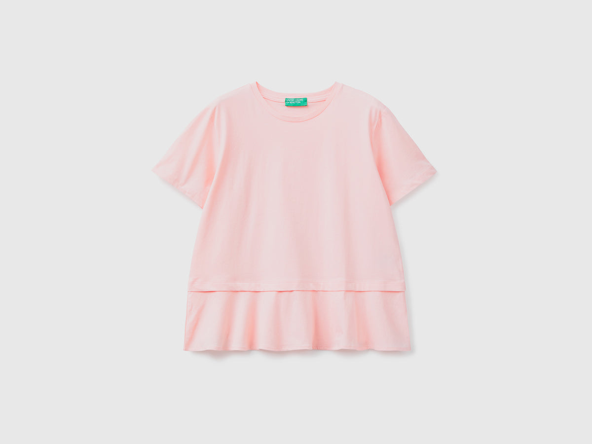 T-shirt girocollo a manica corta in puro cotone