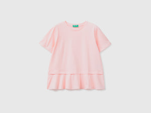 T-shirt girocollo a manica corta in puro cotone