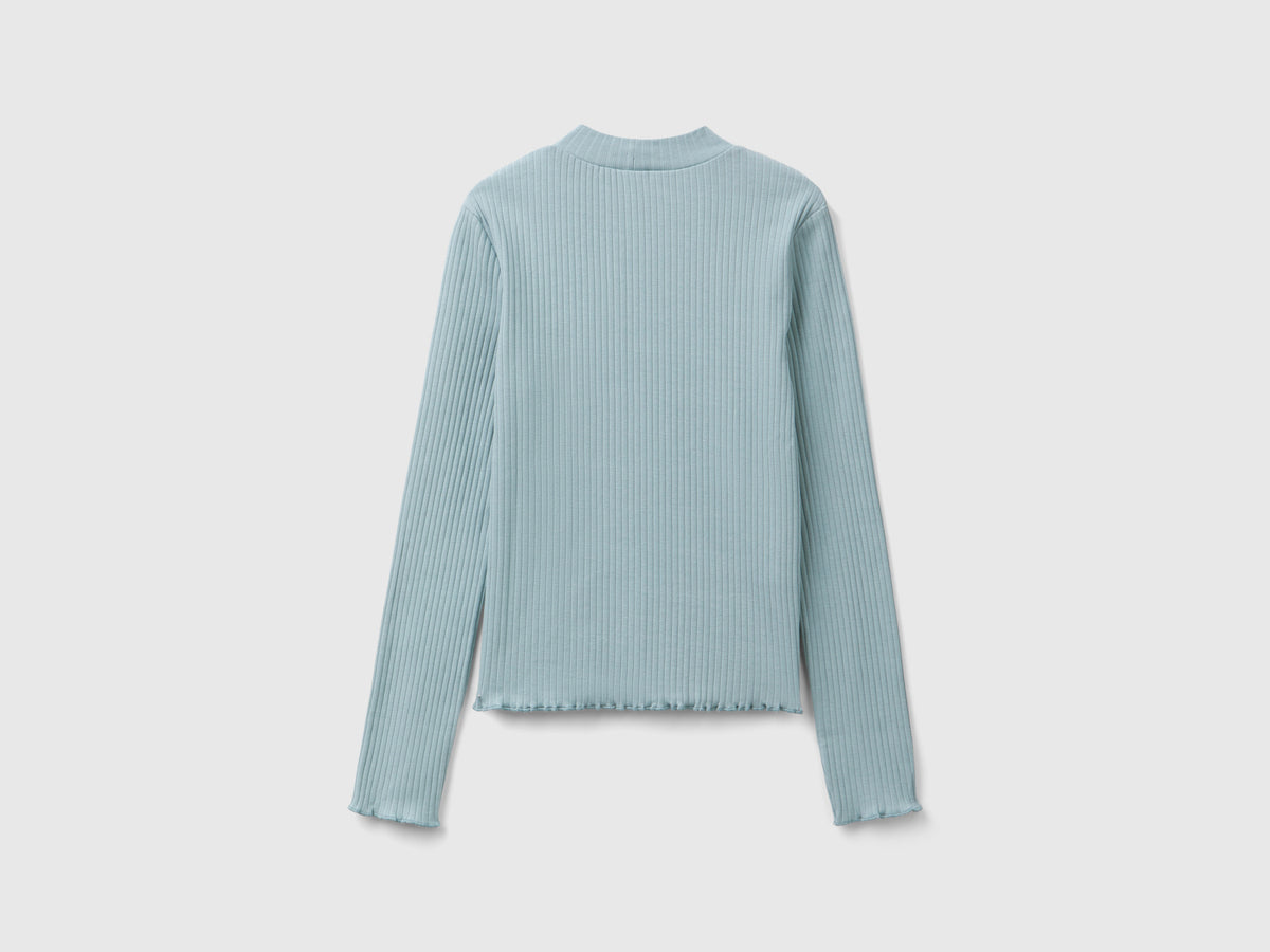 Maglietta slim fit in cotone stretch