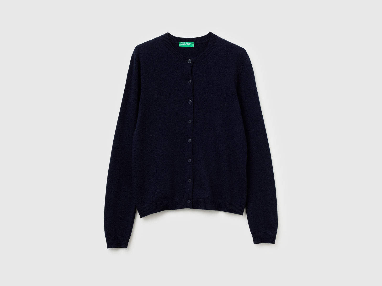 Cardigan in misto lana e cashmere da donna blu scuro | Benetton Outlet