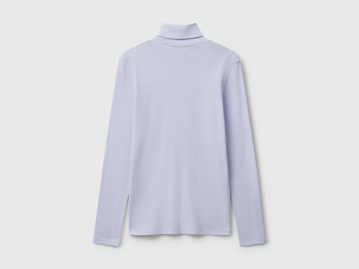 T-shirt a manica lunga con collo alto