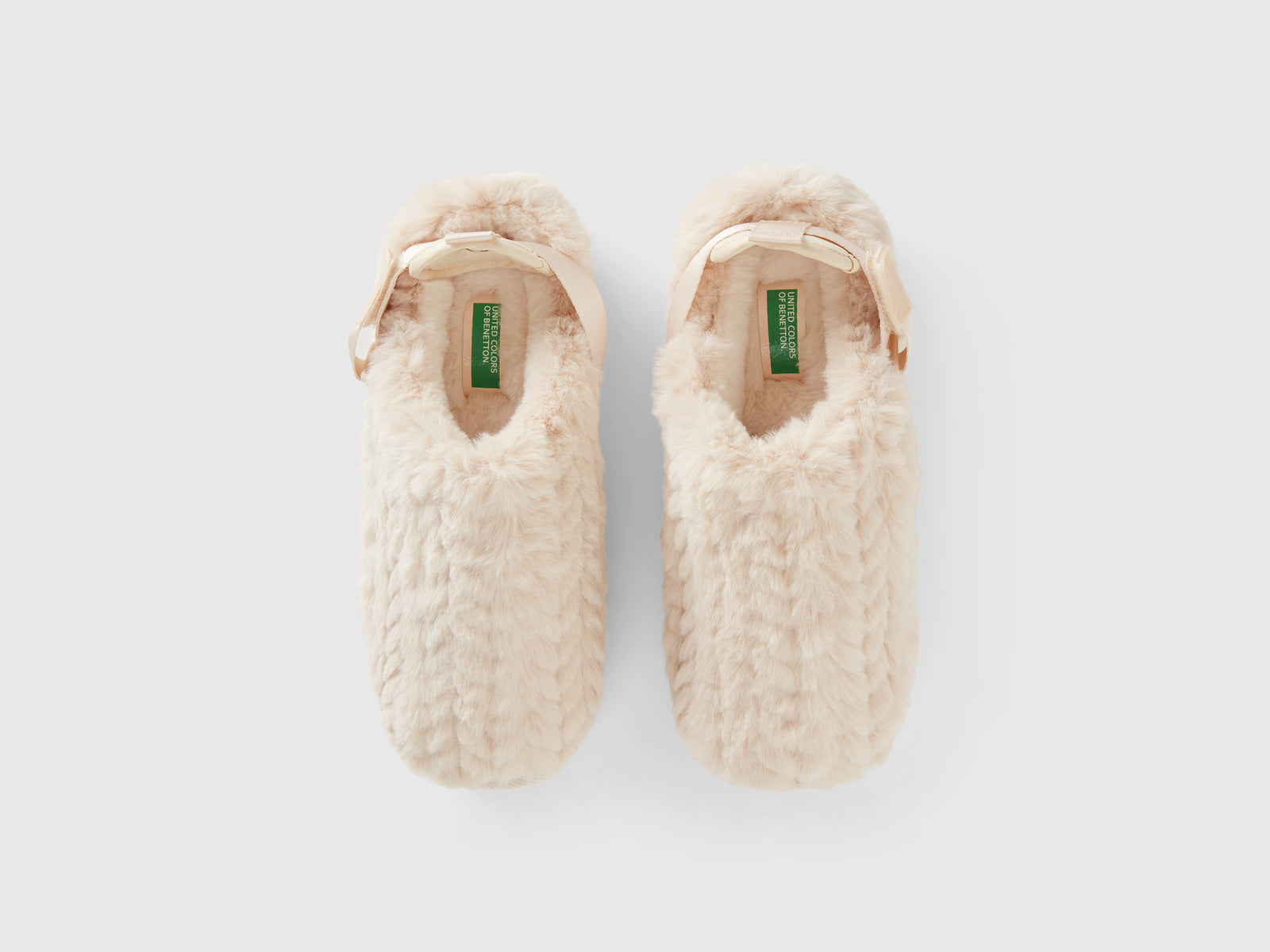 Sabot in pelliccia sintetica da donna beige 4 | Benetton Outlet