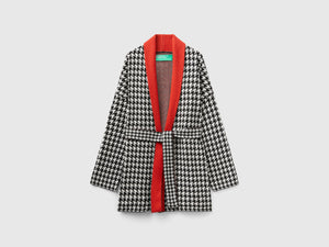 Cardigan pied de poule