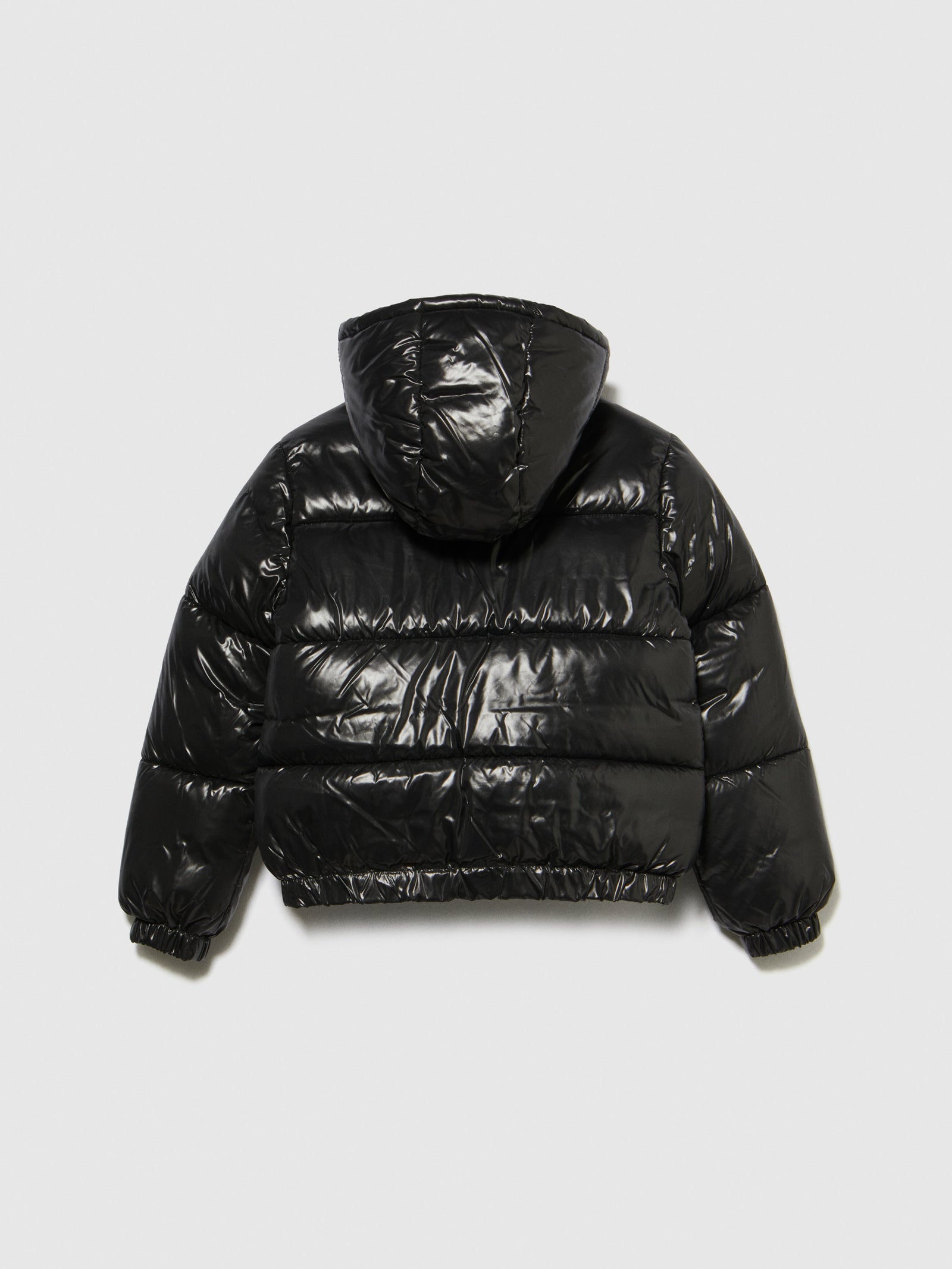 Giubbotto imbottito con stampa a rilievo da bambina nero 2 | Sisley young Outlet