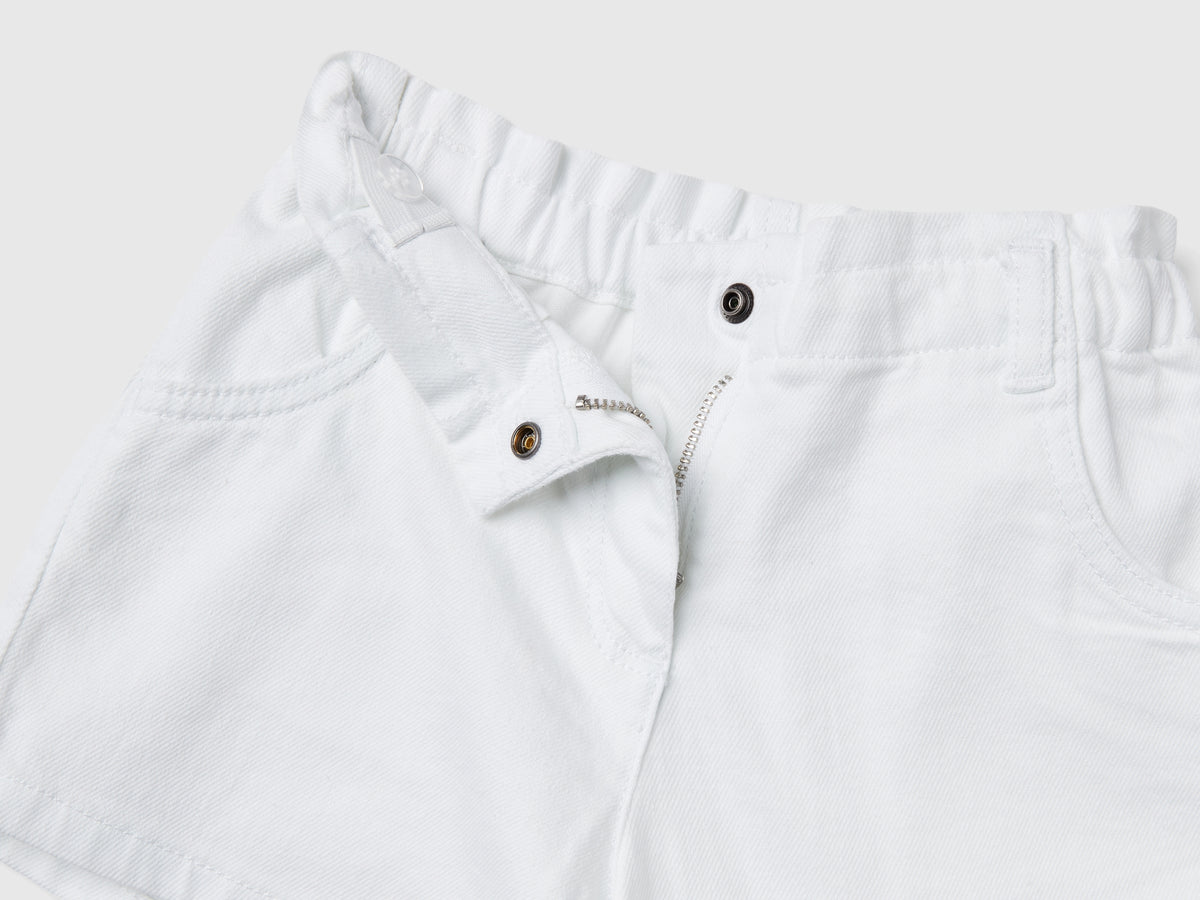 Shorts paperbag in cotone stretch