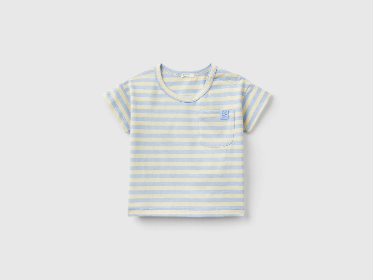 T-shirt a righe con stampa gelati