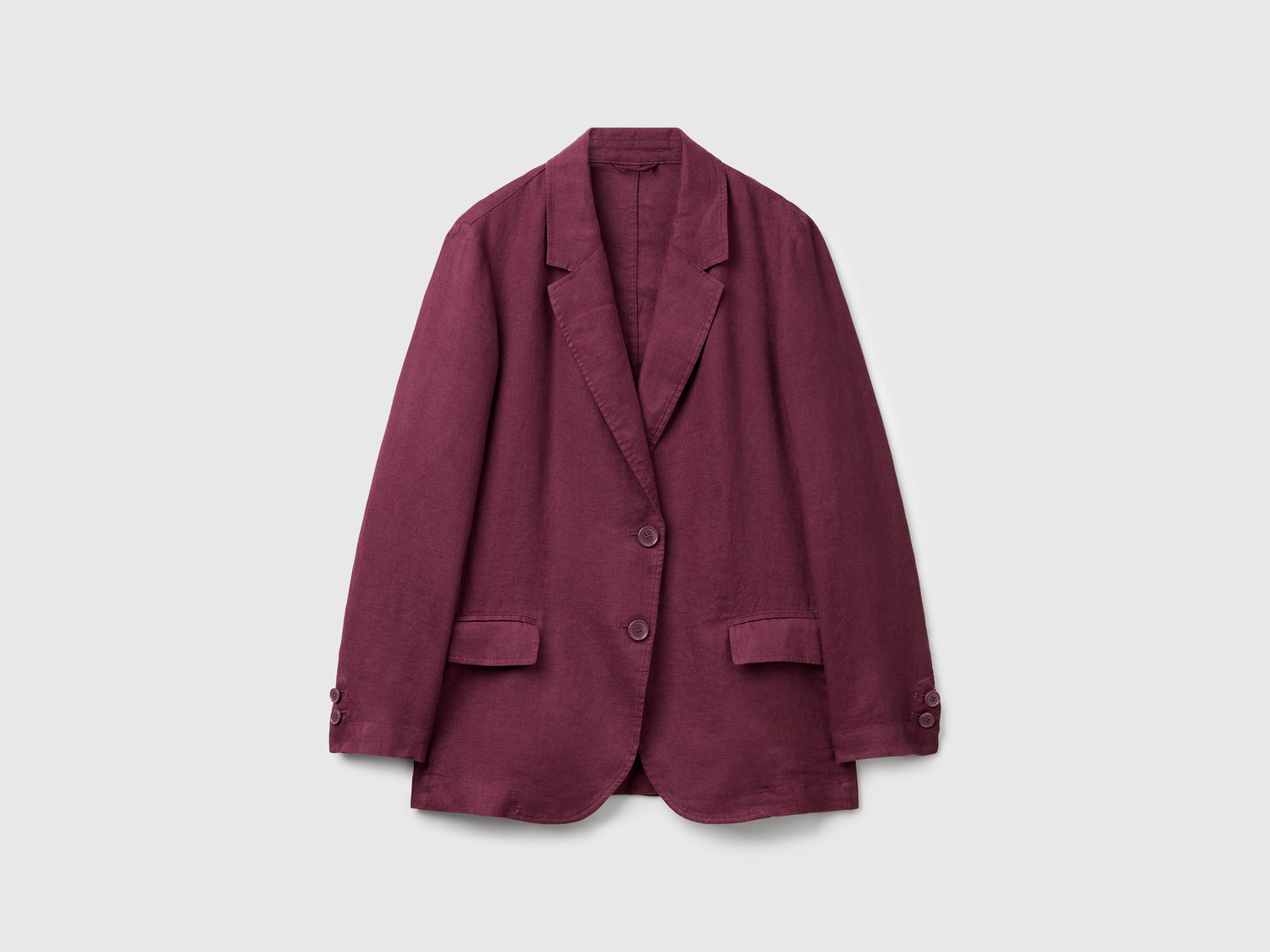Blazer in puro lino da donna prugna | Benetton Outlet