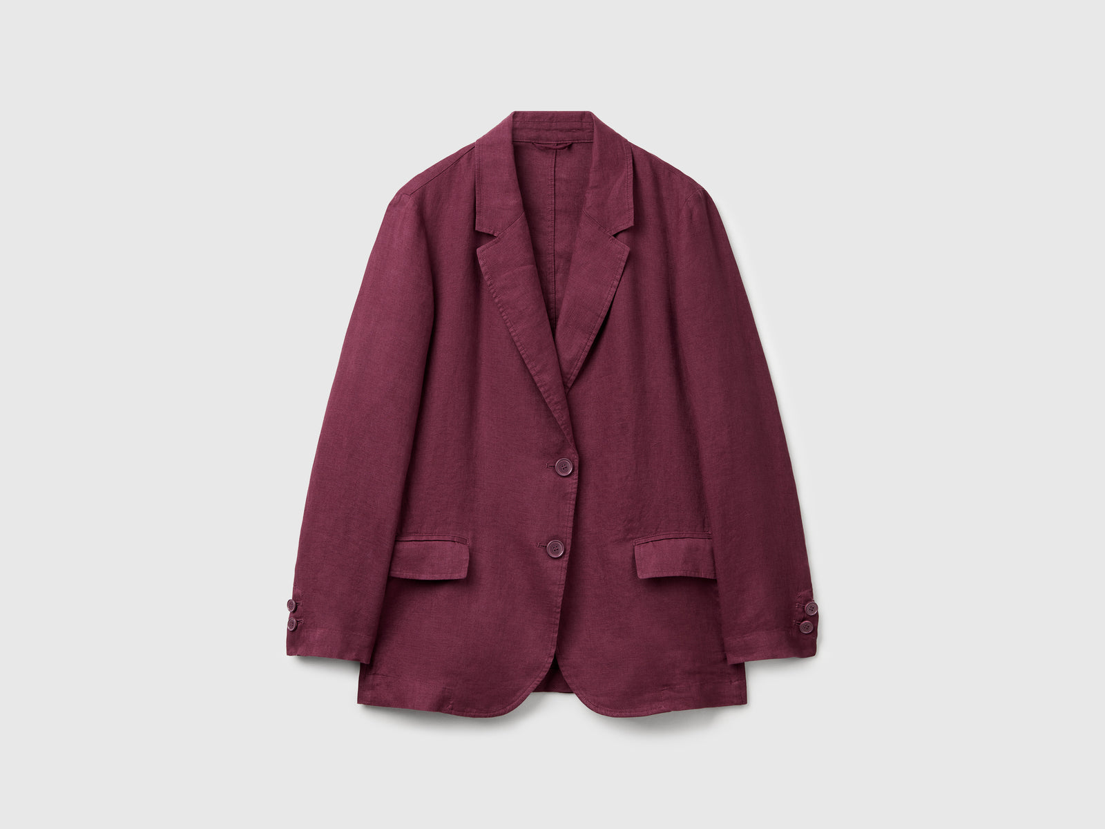 Blazer in puro lino da donna prugna | Benetton Outlet