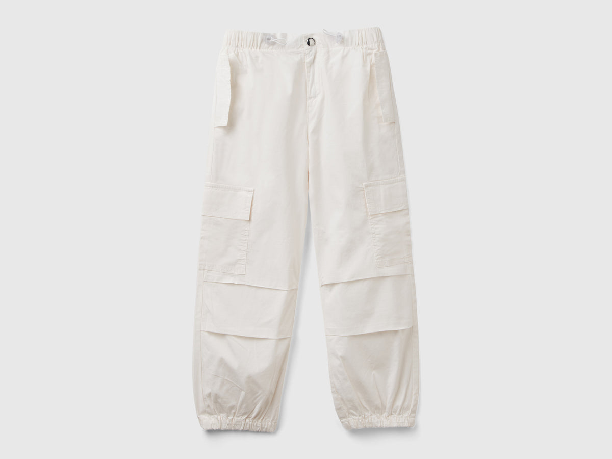 Pantaloni cargo in cotone stretch