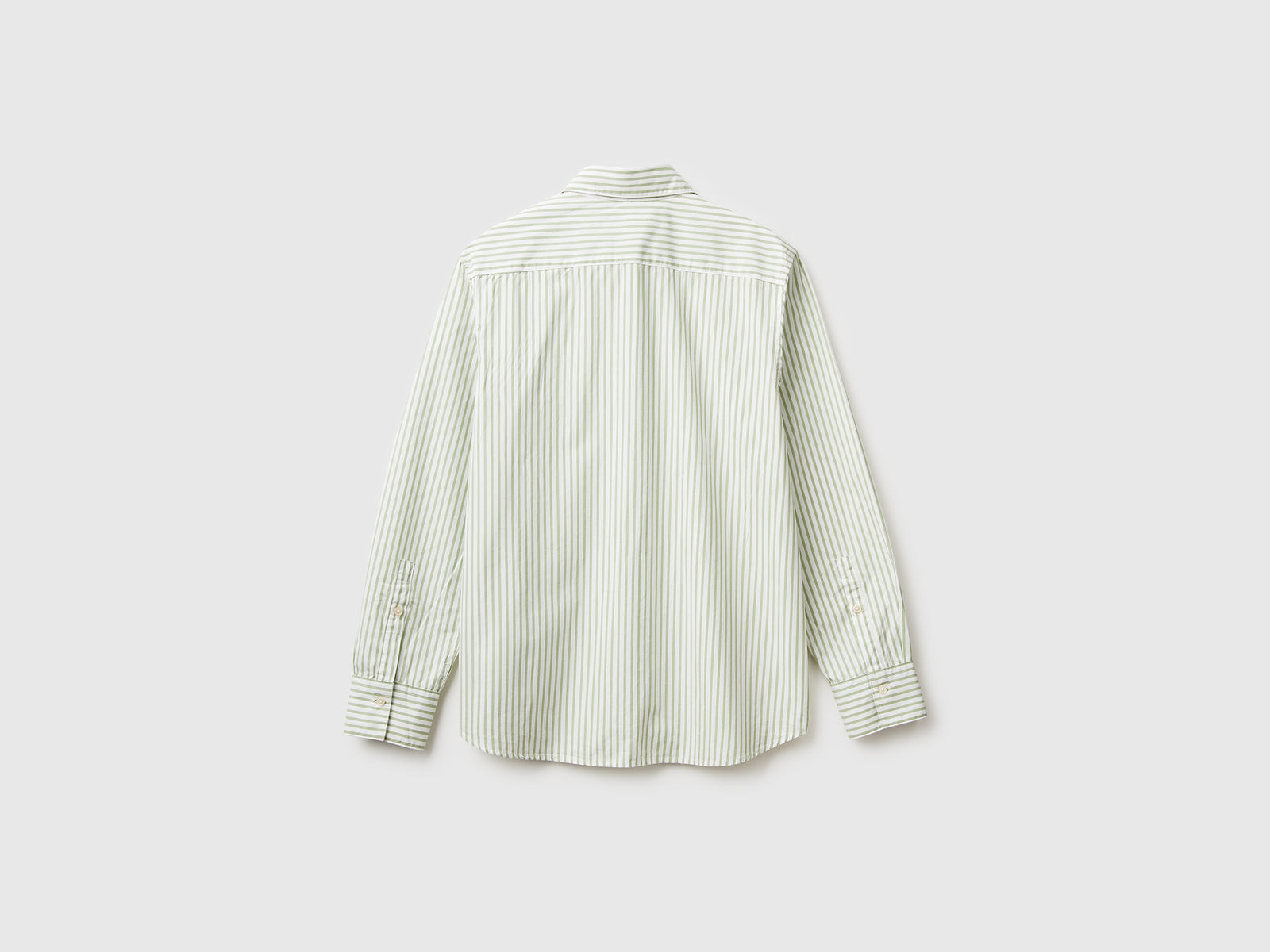 Camicia a righe verticali da donna verde chiaro 2 | Benetton Outlet