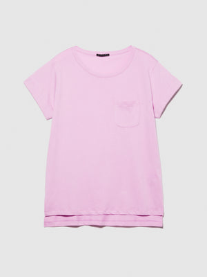 T-shirt con taschino 100% cotone bio