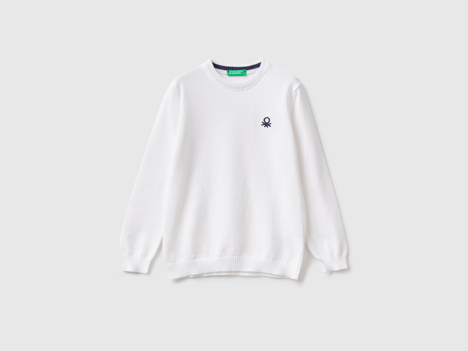 Maglia regular fit 100% cotone da bimbo bianco | Benetton Outlet