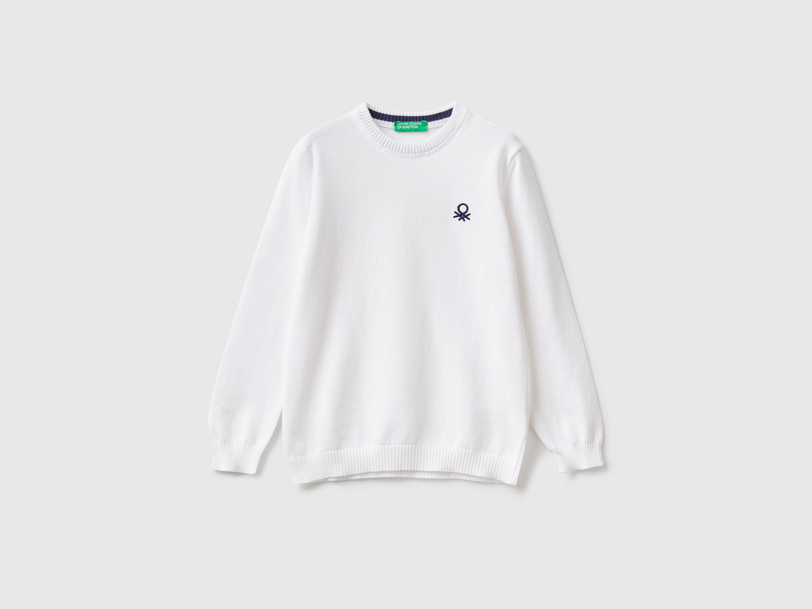 Maglia regular fit 100% cotone da bimbo bianco | Benetton Outlet