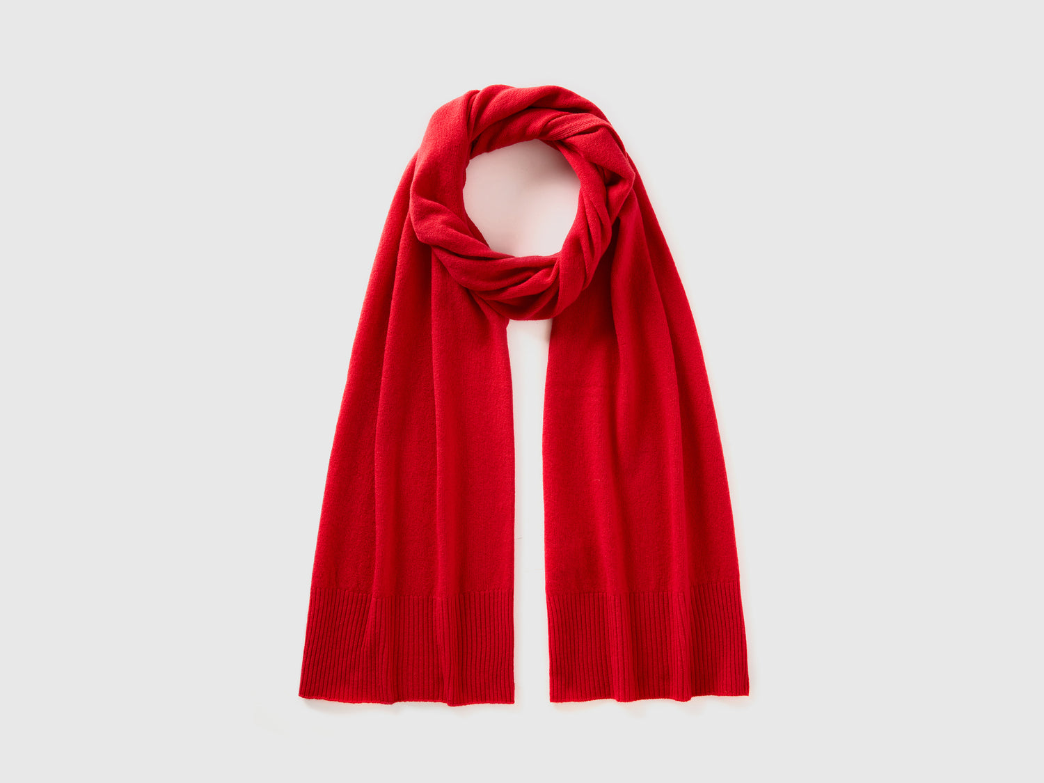 Sciarpa in pura lana Merino da donna rosso | Benetton Outlet