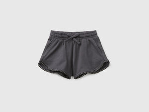 Shorts in puro cotone con dettaglio fettuccia sul fondo