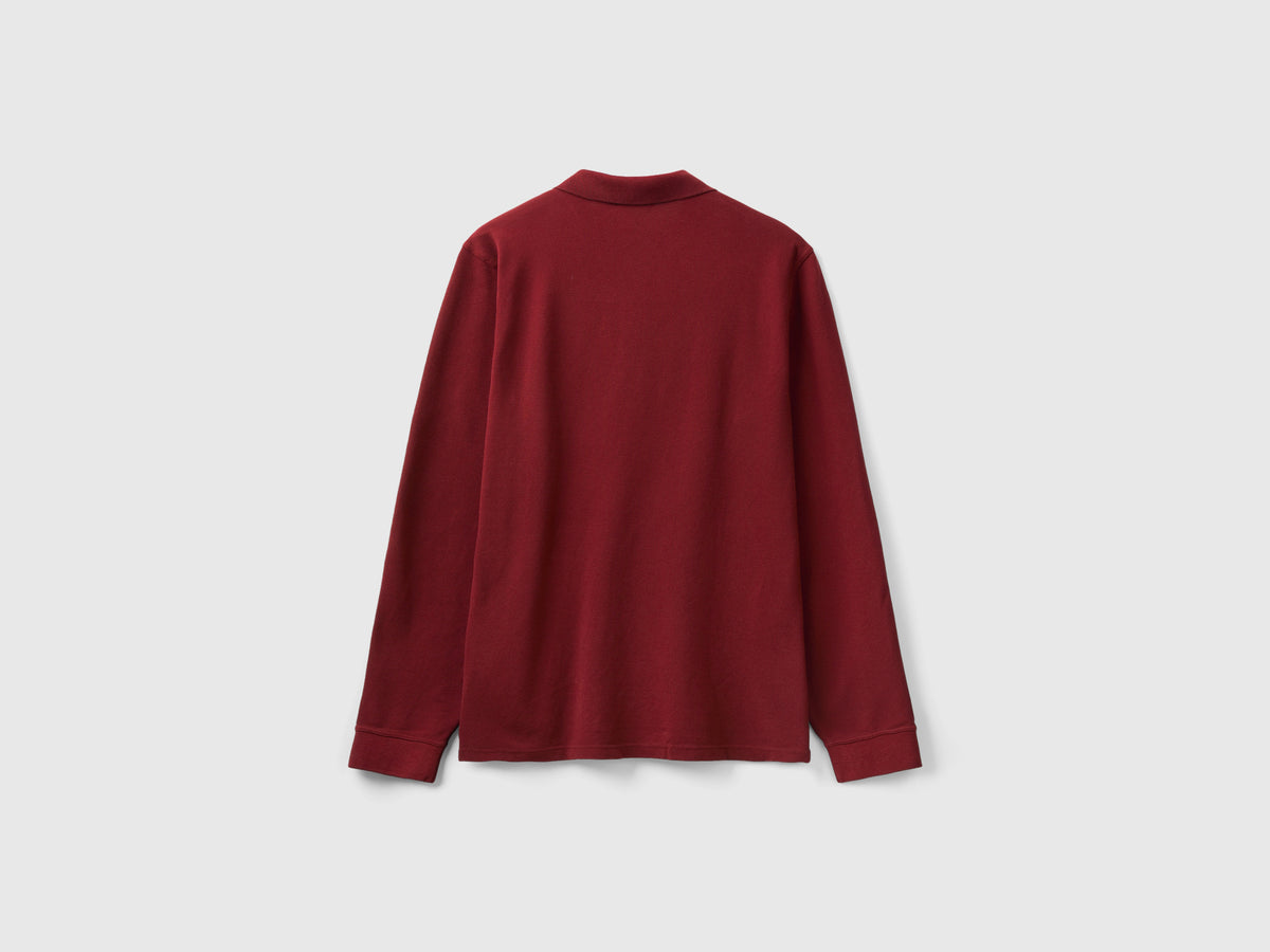 Polo a manica lunga 100% cotone