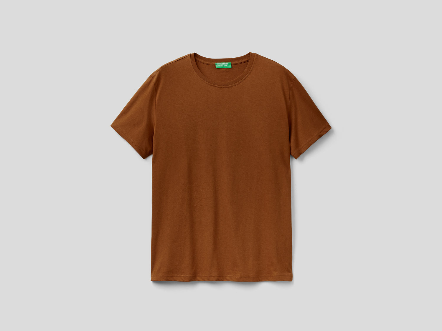 T-shirt manica corta da uomo marrone scuro | Benetton Outlet