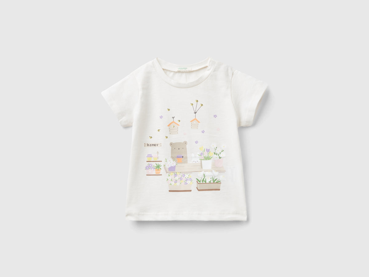 Maglietta in cotone bio con stampa