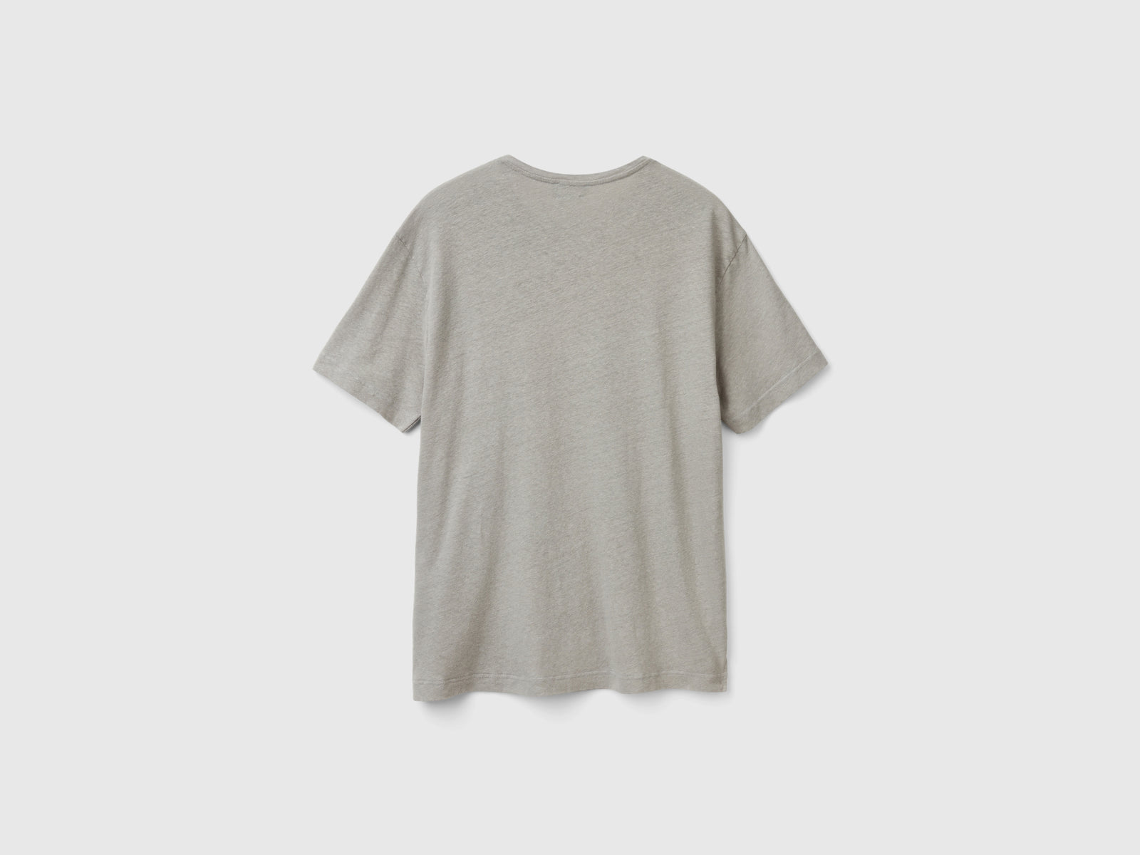 Maglietta in misto lino da uomo grigio 2 | Benetton Outlet