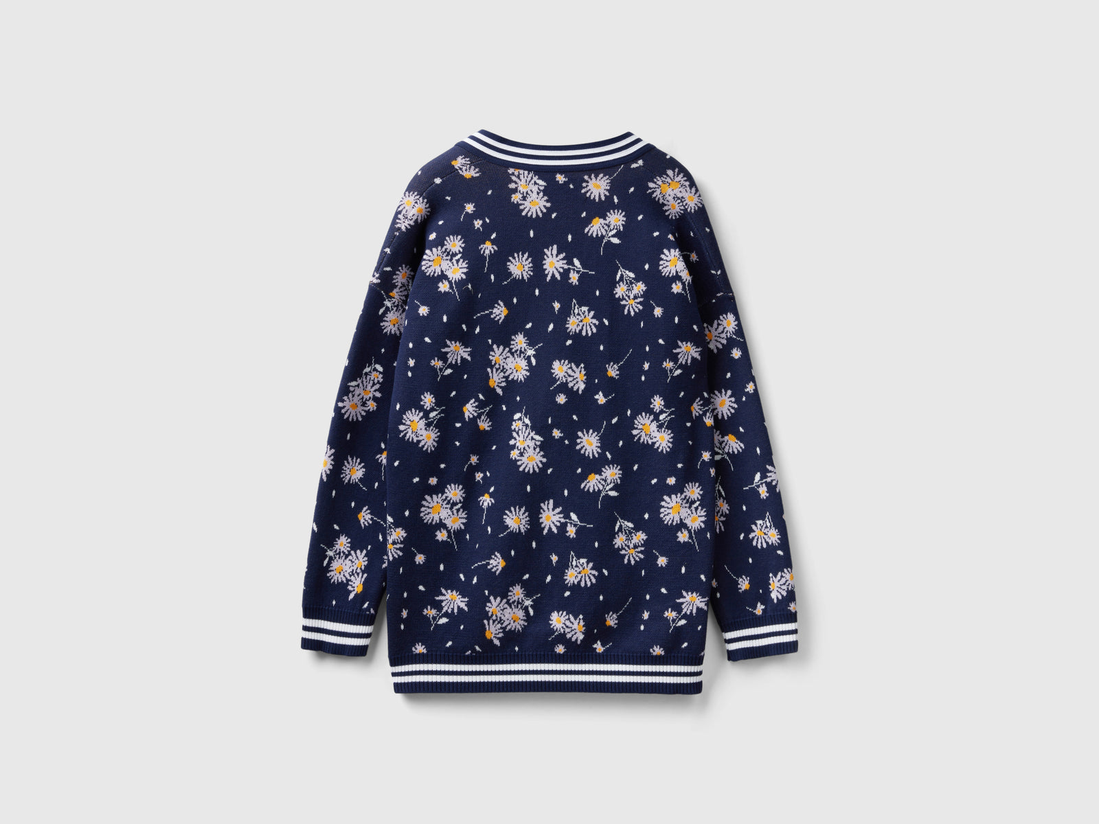 Cardigan a fiori da donna blu scuro 2 | Benetton Outlet